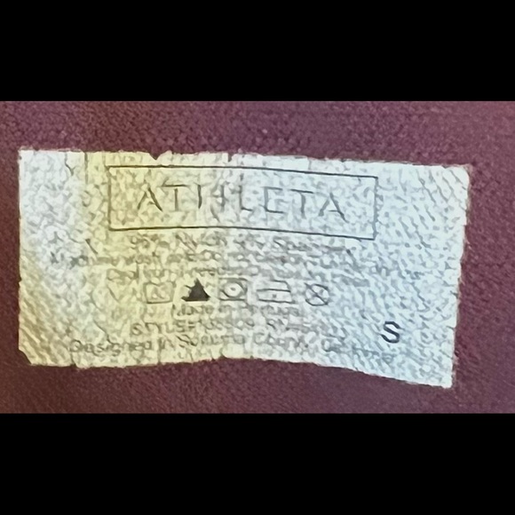 SOLDAthleta Yoga Pants Leggings Tights High Rise Cropped Small Medium EUC Purple - Picture 15 of 16